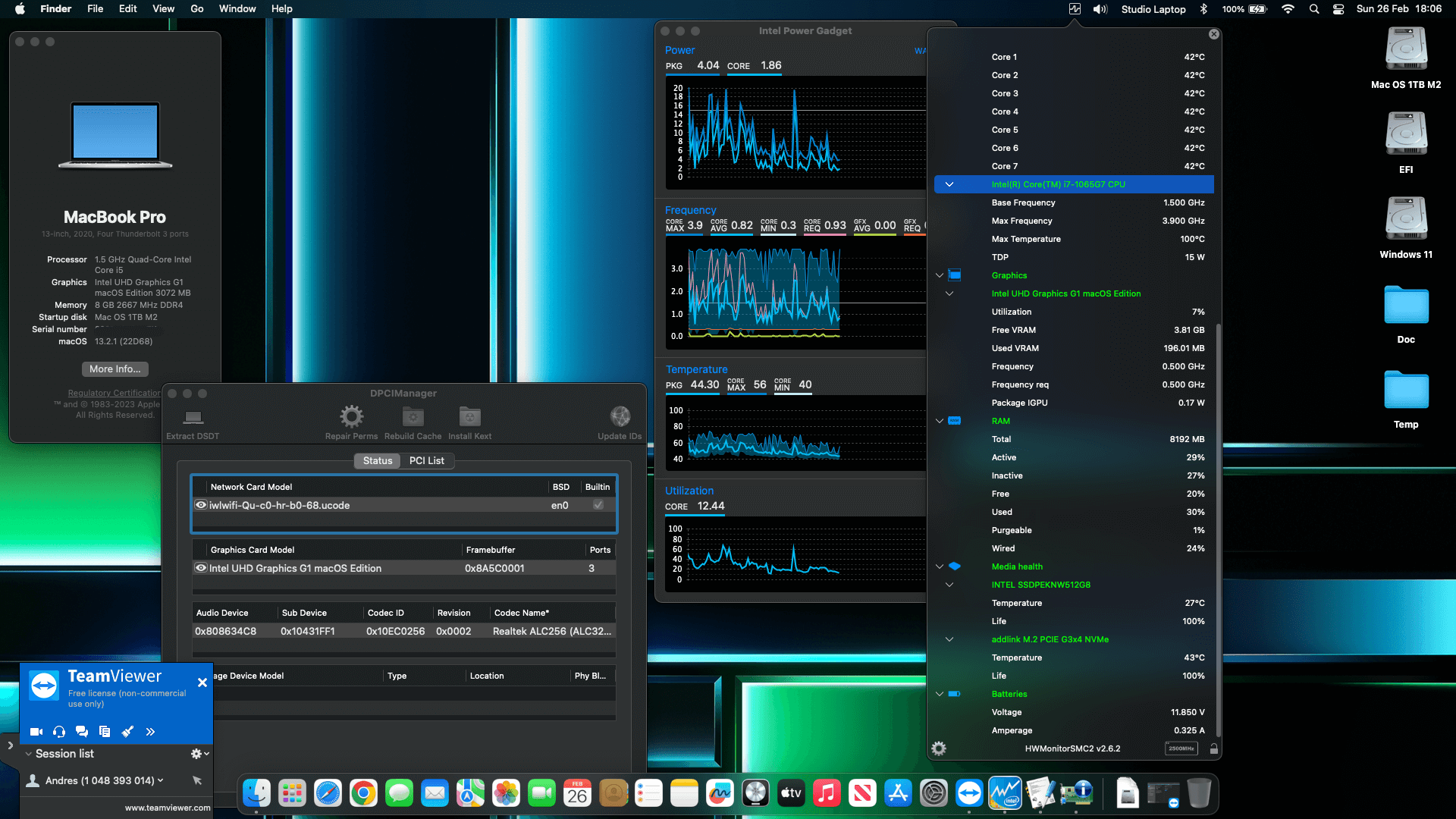Success Hackintosh macOS Ventura 13.2.1 Build 22D68 in Asus VivoBook X413JA-EB4897